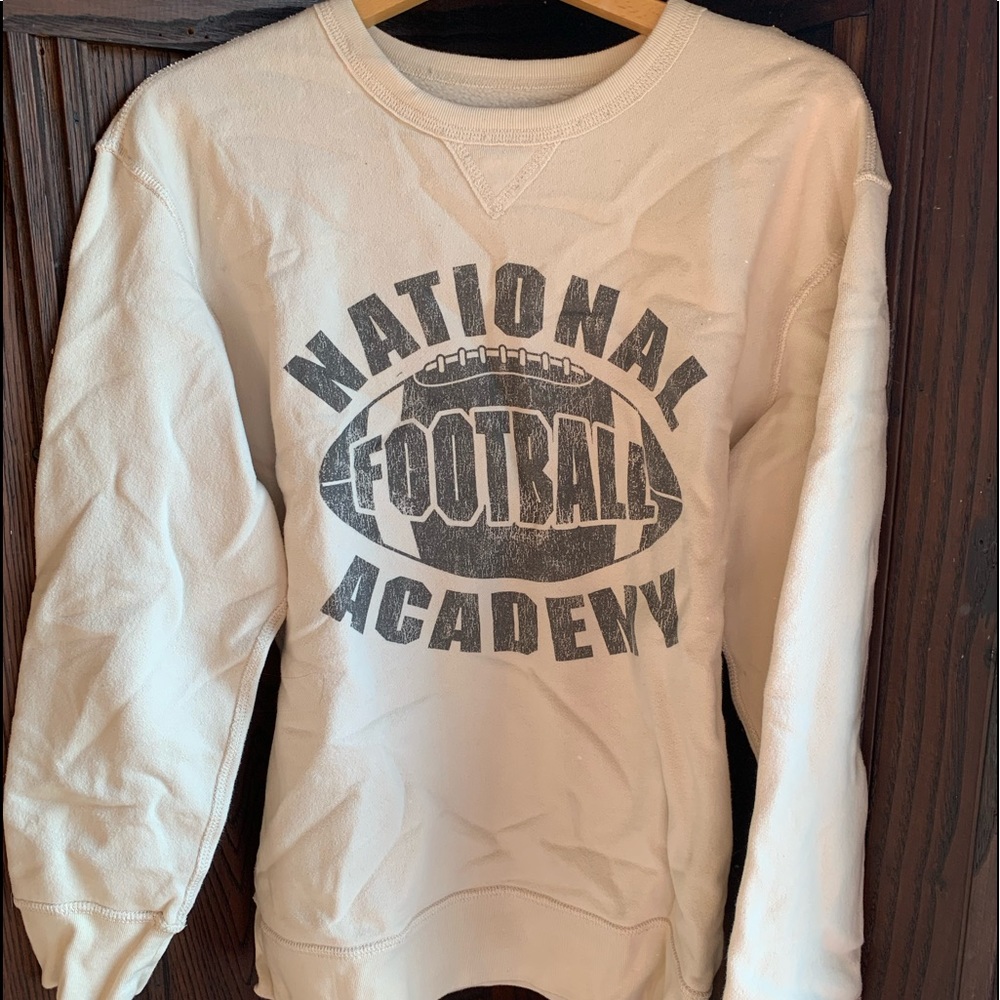 Childrens place football logo sweatshirt in ivory - size XL 14-16